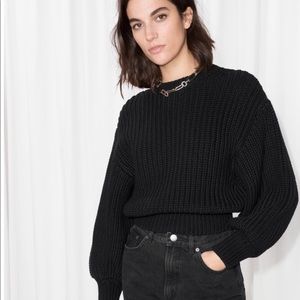 & other stories chunky rib knit sweater